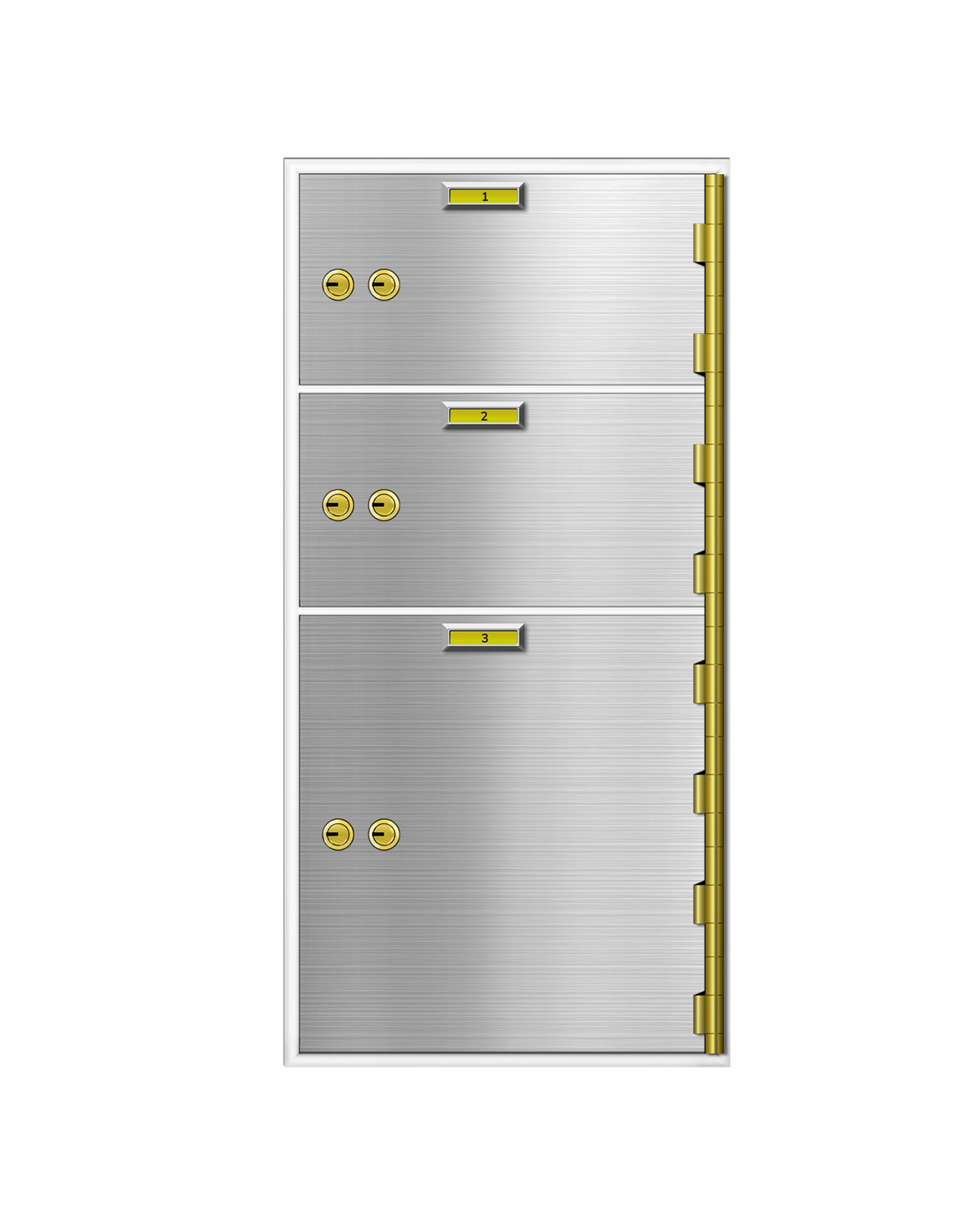 AXN Series Safe Deposit Box – 3 Door (2ct.) 5″x10″ (1ct.) 10″x10″