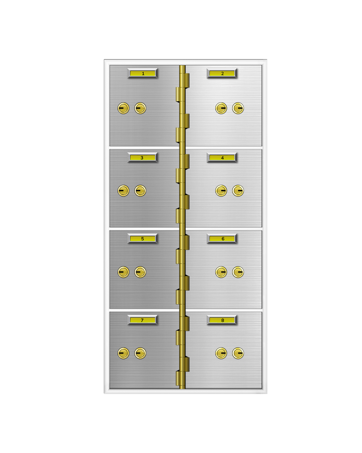 AXN Series Safe Deposit Box - 8 Door 5"x5"