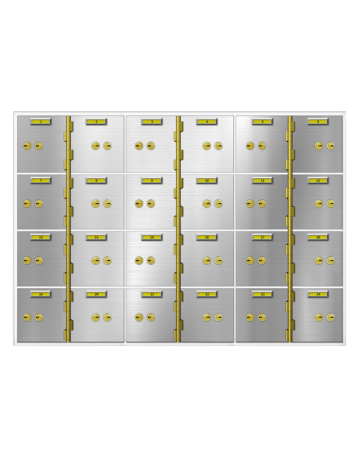 AX Series Safe Deposit Box – 24 Door 5″x5″