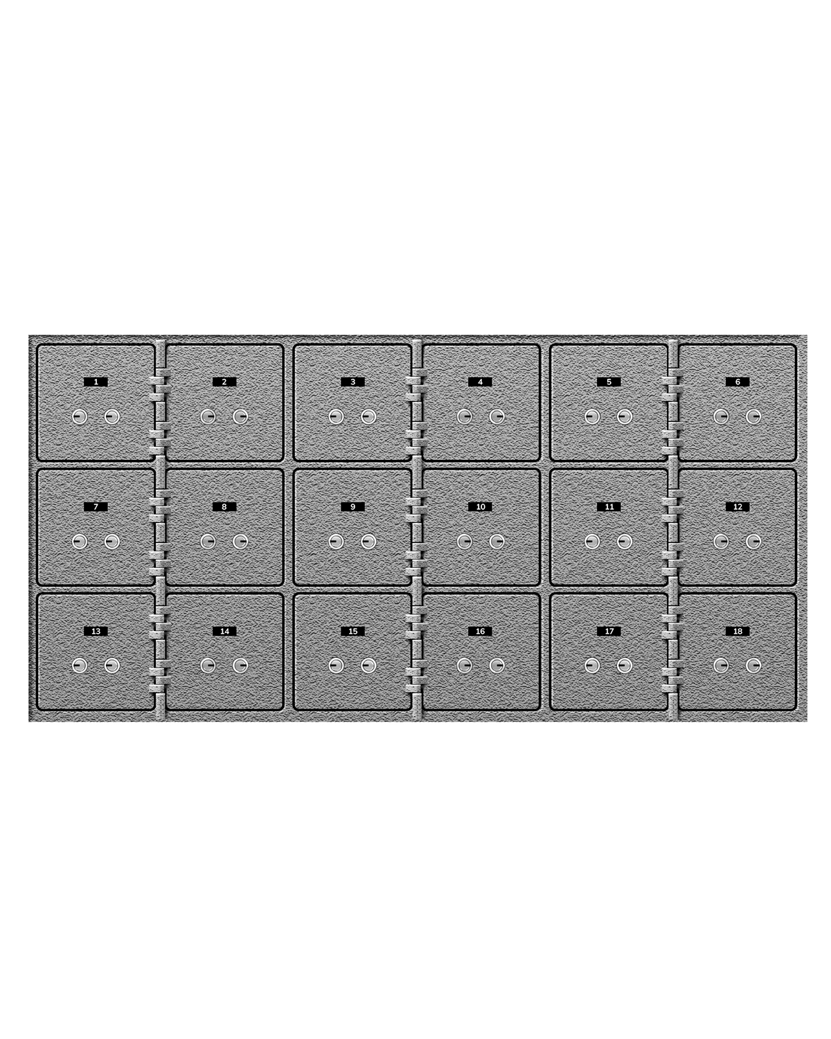 SD Series Safe Deposit Box - 18 Door 5"x5"