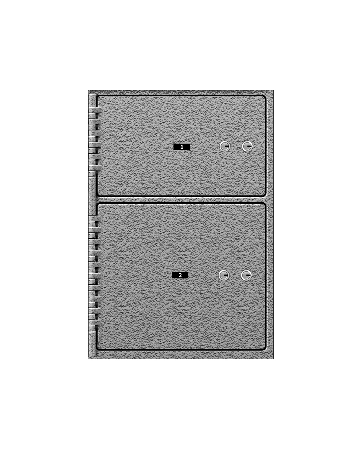 SN Series Safe Deposit Box – 2 Door (1ct.) 5″x10″ (1ct.) 10″x10″