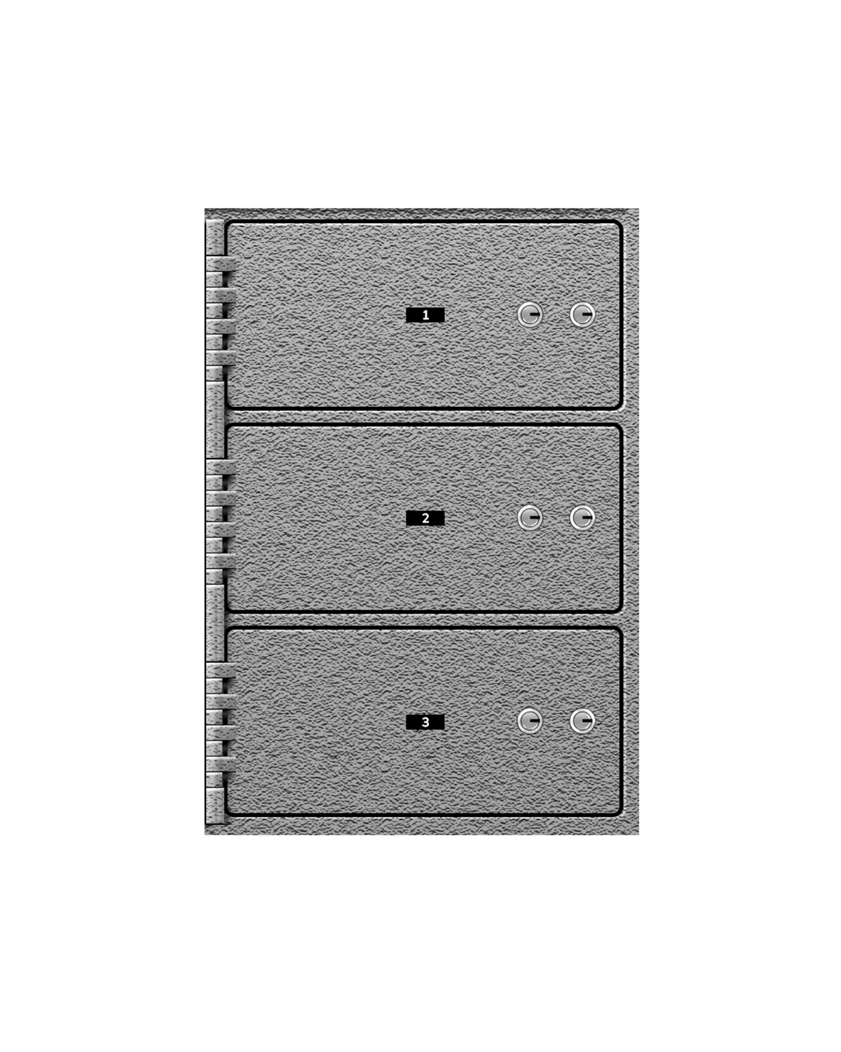 SN Series Safe Deposit Box – 3 Door 5″x10″