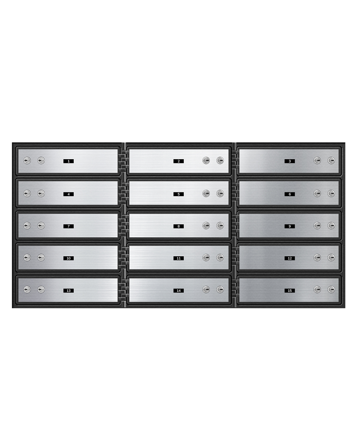 SS Series Safe Deposit Box - 15 Door 3"x10"