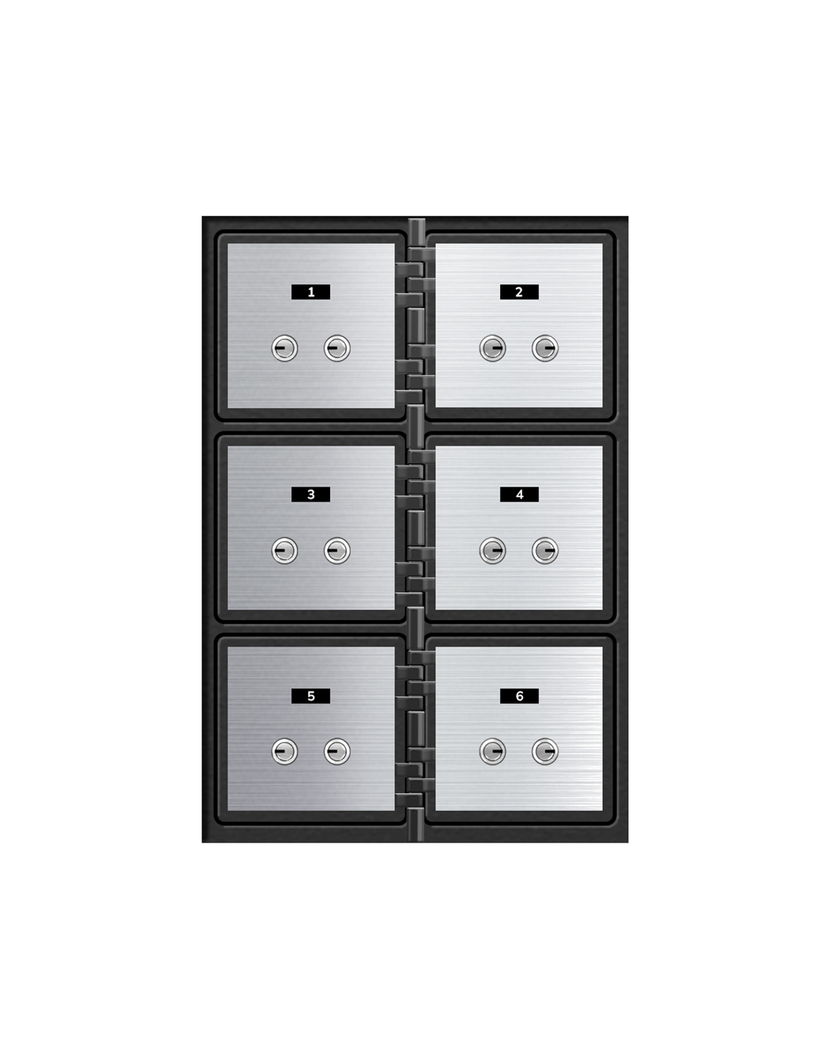 ST Series Safe Deposit Box - 6 Door 5"x5"