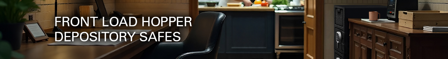Front Load Hopper Depository Safes Banner