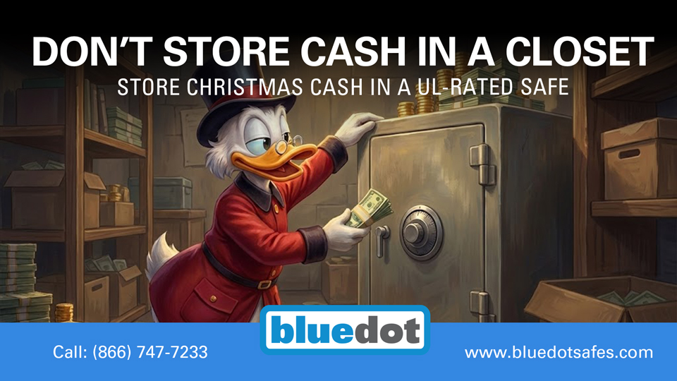 Protect your Christmas cash and valuables with a UL-rated safe from Blue Dot Safes