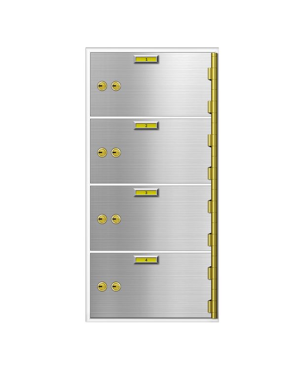 AXN Series Safe Deposit Box - 4 Door 5"x10"