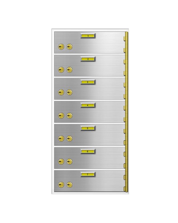 AXN Series Safe Deposit Box - 7 Door 3"x10"