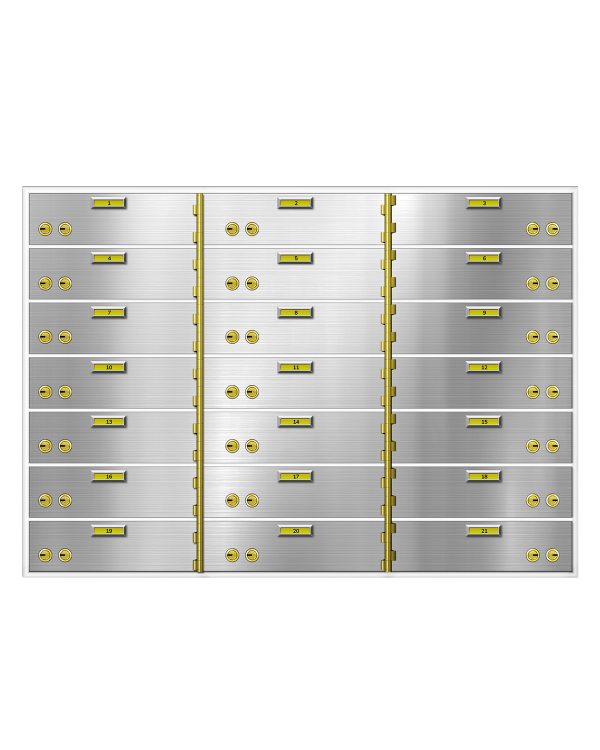 AX Series Safe Deposit Box - 21 Door 3"x10"