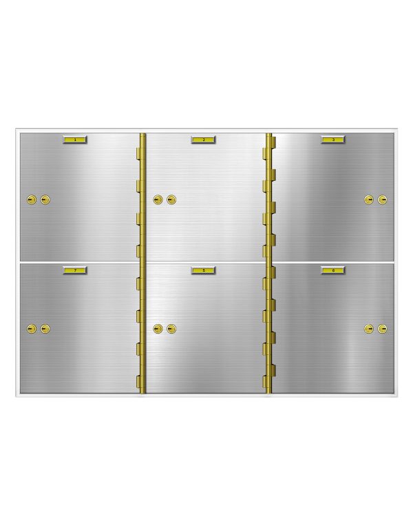 AX Series Safe Deposit Box - 6 Door  10"x10"