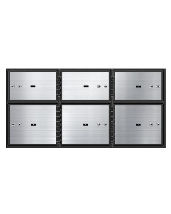 SS Series Safe Deposit Box - 6 Door (3ct.) 6″x10″ (3ct.) 9″x10″