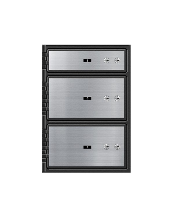 ST Series Safe Deposit Box - 3 Door (1ct.) 3″x10″ (2ct.) 6″x10″