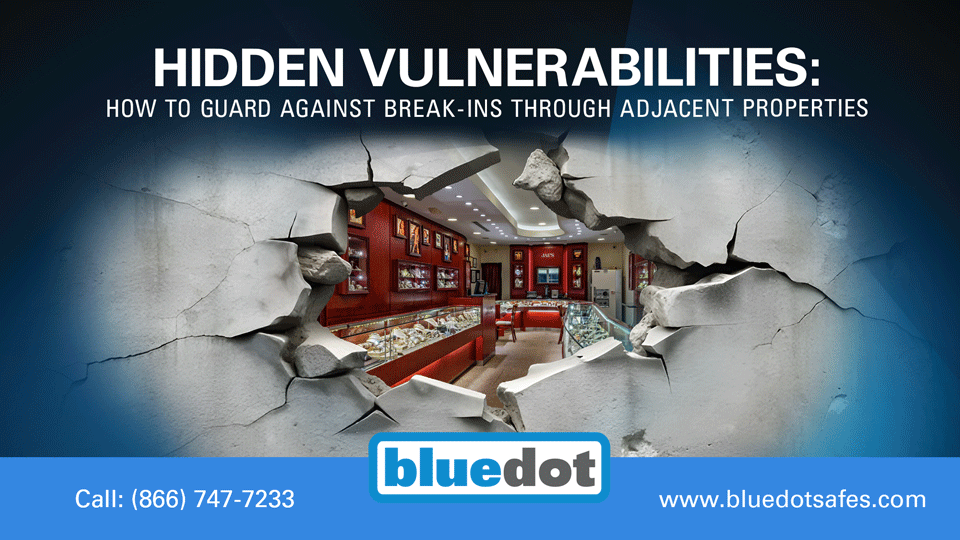 Jewelry store security measures against break-ins through vacant adjacent buildings