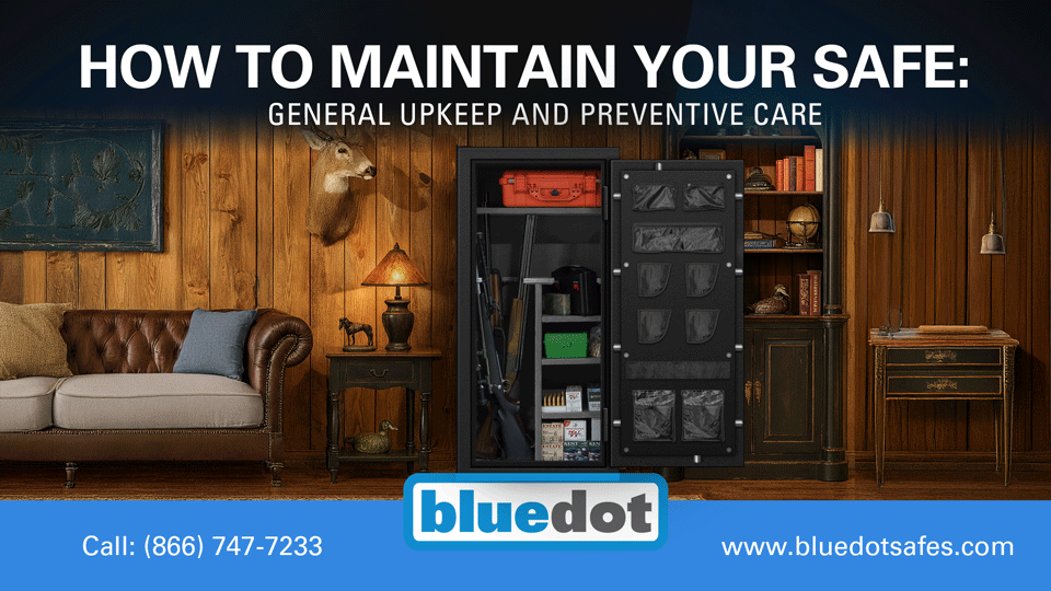 Proper safe maintenance – cleaning, hinge care, battery replacement, and preventive upkeep for long-term security.