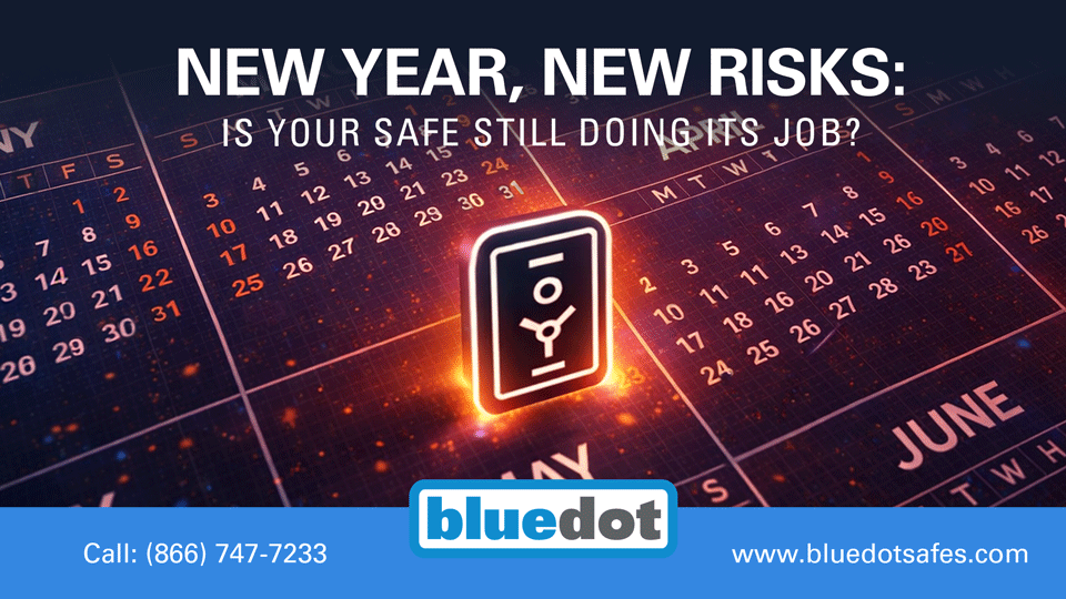 Commercial and residential safe protecting cash, documents, and valuables against modern security risks